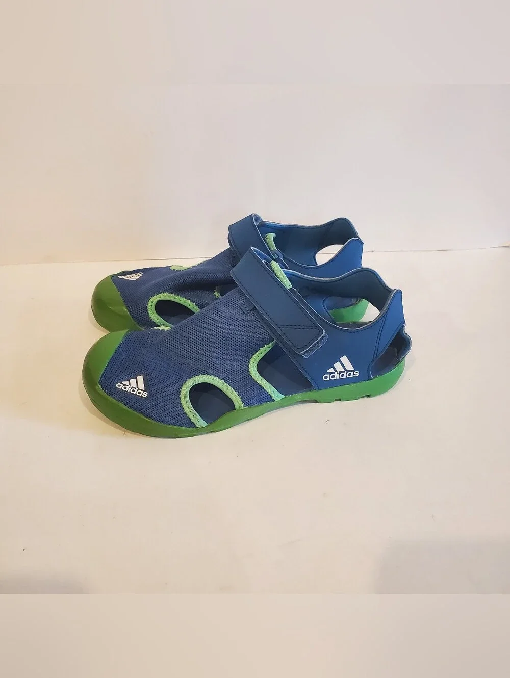 Adidas Outdoor Kids' Captain Toey K Water Shoe Blue Green Big Boys Size 3